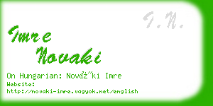 imre novaki business card